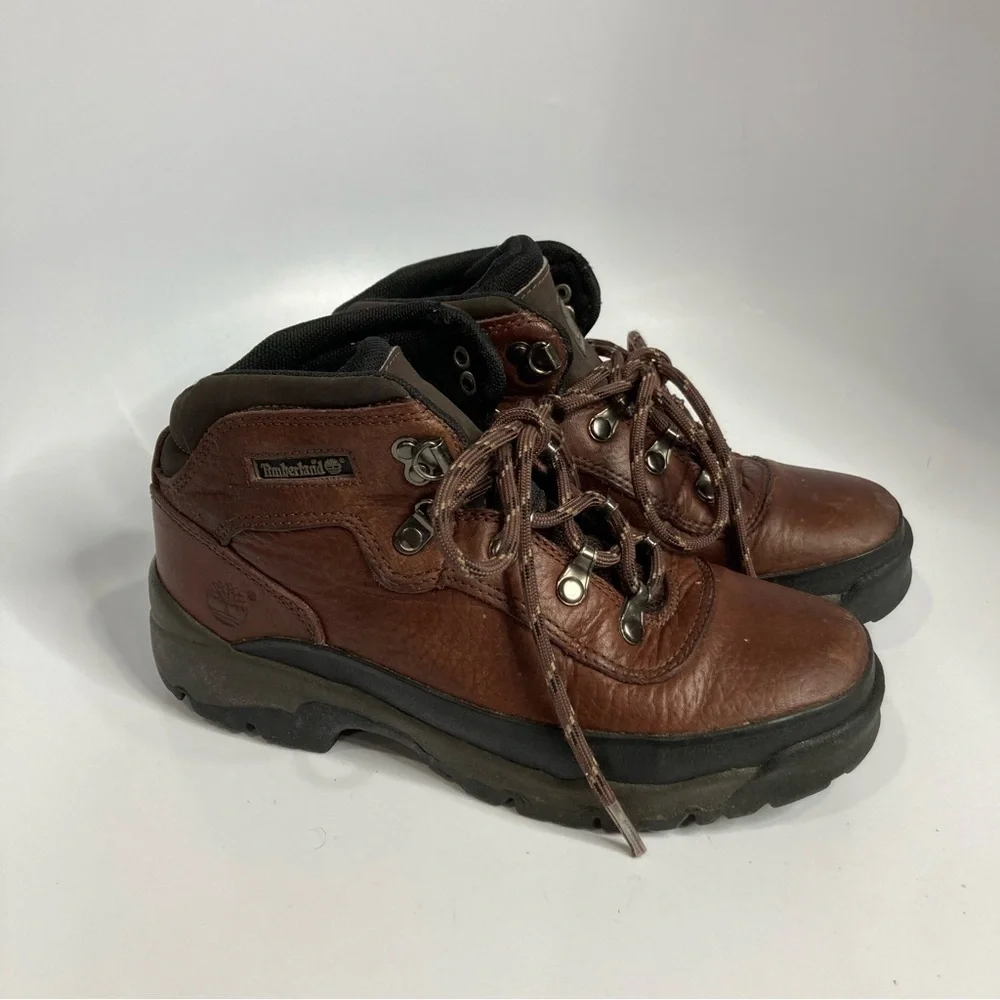 Timberland boots brown leather‎ hiking boots size 3.5
